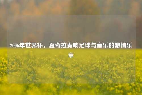 2006年世界杯，夏奇拉奏响足球与音乐的激情乐章