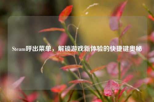 Steam呼出菜单，解锁游戏新体验的快捷键奥秘
