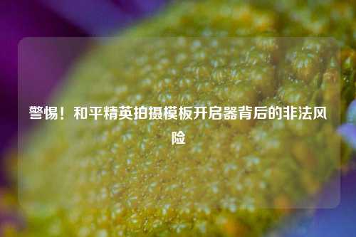 警惕！和平精英拍摄模板开启器背后的非法风险