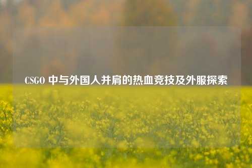 CSGO 中与外国人并肩的热血竞技及外服探索