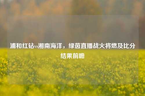 浦和红钻vs湘南海洋,绿茵直播战火将燃及比分结果前瞻