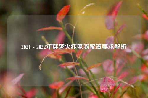2021 - 2022年穿越火线电脑配置要求解析