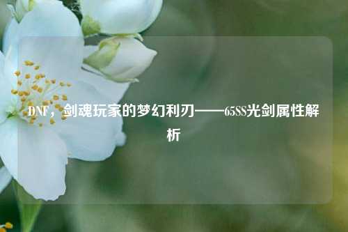 DNF，剑魂玩家的梦幻利刃——65SS光剑属性解析