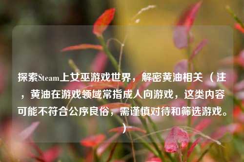 探索Steam上女巫游戏世界,解密黄油相关 (注,黄油在游戏领域常指成人向游戏,这类内容可能不符合公序良俗,需谨慎对待和筛选游戏。)