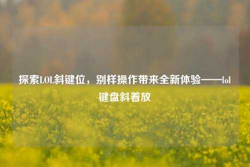探索LOL斜键位,别样操作带来全新体验——lol键盘斜着放