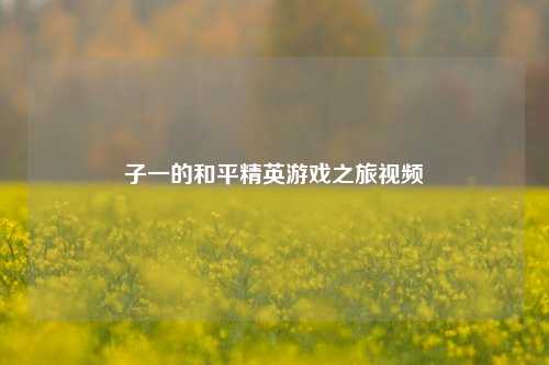 子一的和平精英游戏之旅视频