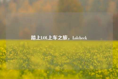踏上LOL上车之旅，Lolcheck