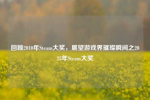 回顾2010年Steam大奖，展望游戏界璀璨瞬间之2025年Steam大奖