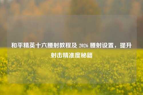 和平精英十六腰射教程及 2026 腰射设置，提升射击精准度秘籍