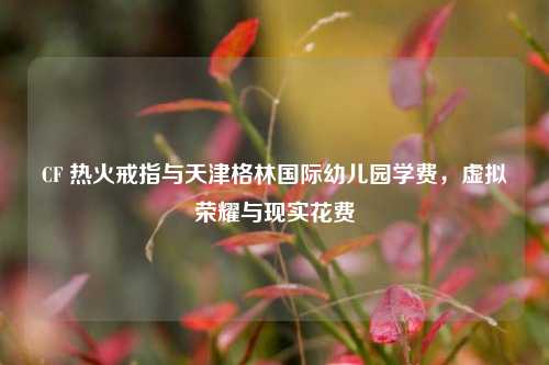 CF 热火戒指与天津格林国际幼儿园学费，虚拟荣耀与现实花费