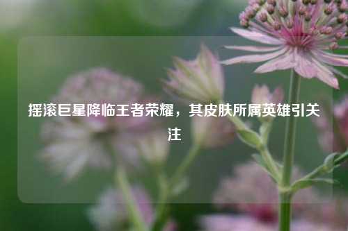 摇滚巨星降临王者荣耀，其皮肤所属英雄引关注