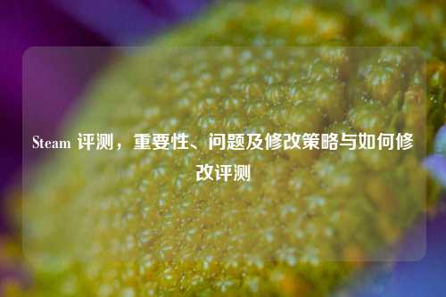 Steam 评测,重要性、问题及修改策略与如何修改评测