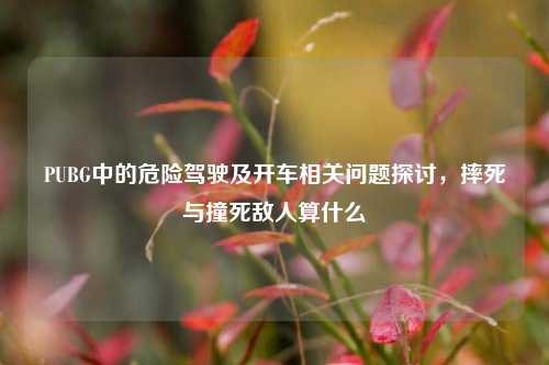 PUBG中的危险驾驶及开车相关问题探讨,摔死与撞死敌人算什么