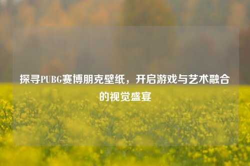 探寻PUBG赛博朋克壁纸,开启游戏与艺术融合的视觉盛宴