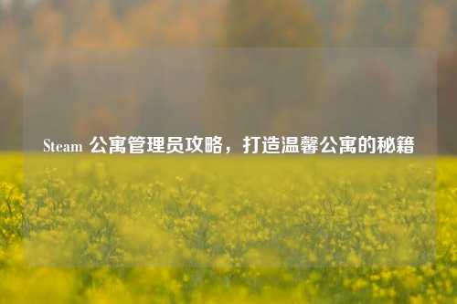 Steam 公寓管理员攻略,打造温馨公寓的秘籍