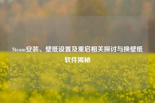 Steam安装、壁纸设置及重启相关探讨与换壁纸软件揭秘