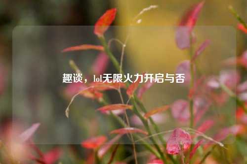 趣谈,lol无限火力开启与否
