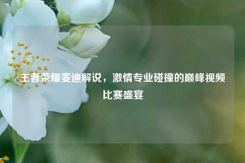 王者荣耀麦迪解说,激情专业碰撞的巅峰视频比赛盛宴