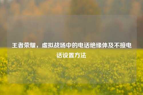 王者荣耀，虚拟战场中的电话绝缘体及不接电话设置方法