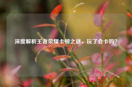 深度解析王者荣耀卡顿之谜，玩了会卡吗？