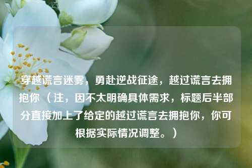 穿越谎言迷雾,勇赴逆战征途,越过谎言去拥抱你 (注,因不太明确具体需求,标题后半部分直接加上了给定的越过谎言去拥抱你,你可根据实际情况调整。)