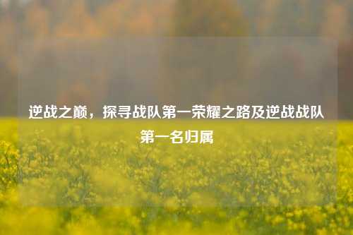 逆战之巅,探寻战队第一荣耀之路及逆战战队第一名归属