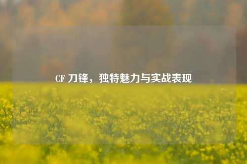CF 刀锋，独特魅力与实战表现