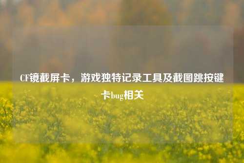 CF镜截屏卡，游戏独特记录工具及截图跳按键卡bug相关
