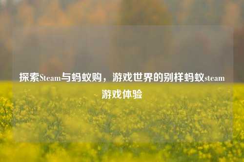 探索Steam与蚂蚁购，游戏世界的别样蚂蚁steam游戏体验