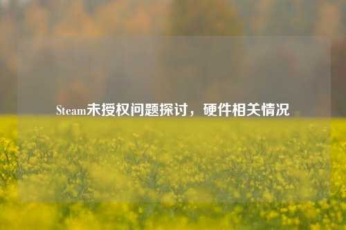 Steam未授权问题探讨，硬件相关情况