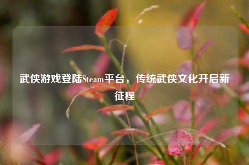 武侠游戏登陆Steam平台，传统武侠文化开启新征程