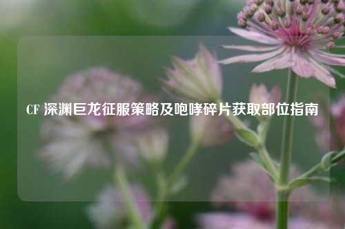 CF 深渊巨龙征服策略及咆哮碎片获取部位指南