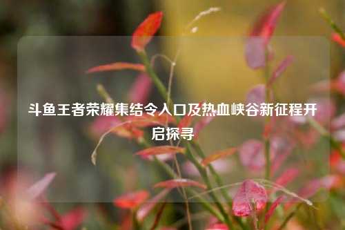 斗鱼王者荣耀集结令入口及热血峡谷新征程开启探寻