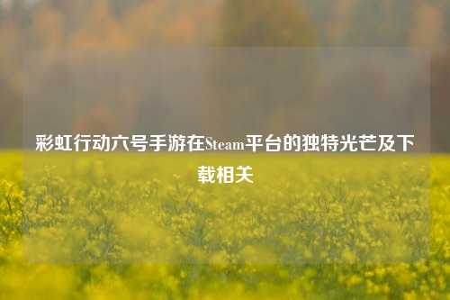 彩虹行动六号手游在Steam平台的独特光芒及下载相关
