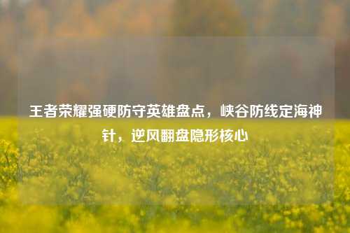 王者荣耀强硬防守英雄盘点，峡谷防线定海神针，逆风翻盘隐形核心