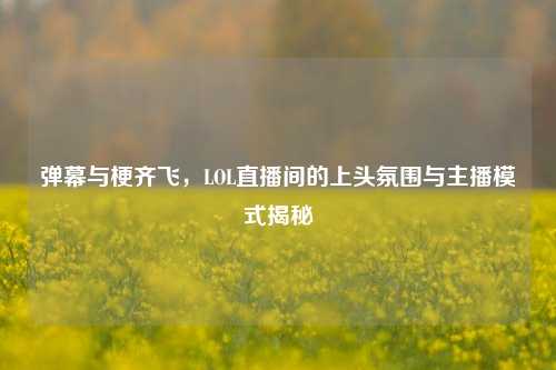 弹幕与梗齐飞,LOL直播间的上头氛围与主播模式揭秘