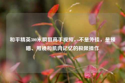 和平精英300米瞬狙高手视频,不是外挂,是预瞄、甩镜和肌肉记忆的极限操作