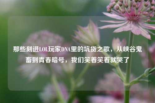 那些刻进LOL玩家DNA里的坑货之歌，从峡谷鬼畜到青春暗号，我们笑着笑着就哭了
