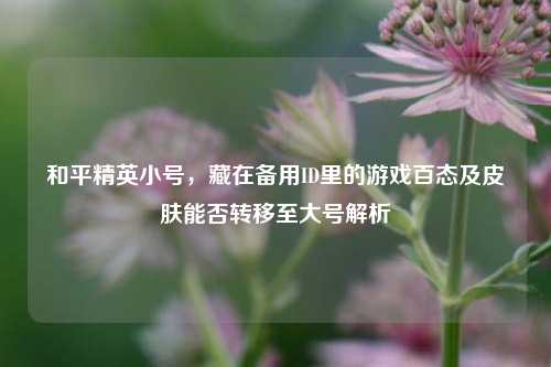 和平精英小号,藏在备用ID里的游戏百态及皮肤能否转移至大号解析