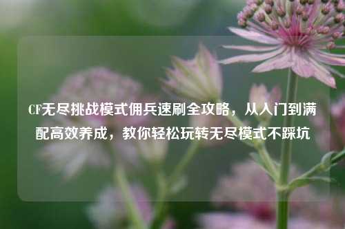 CF无尽挑战模式佣兵速刷全攻略,从入门到满配高效养成,教你轻松玩转无尽模式不踩坑