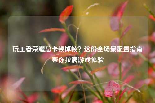玩王者荣耀总卡顿掉帧？这份全场景配置指南帮你拉满游戏体验