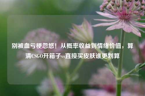 别被血亏梗忽悠！从概率收益到情绪价值，算清CSGO开箱子vs直接买皮肤谁更划算